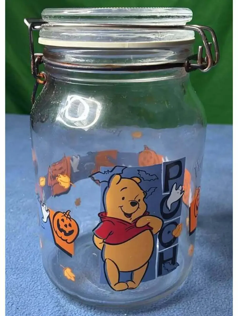Disney Winnie the Pooh Halloween Glass Jar